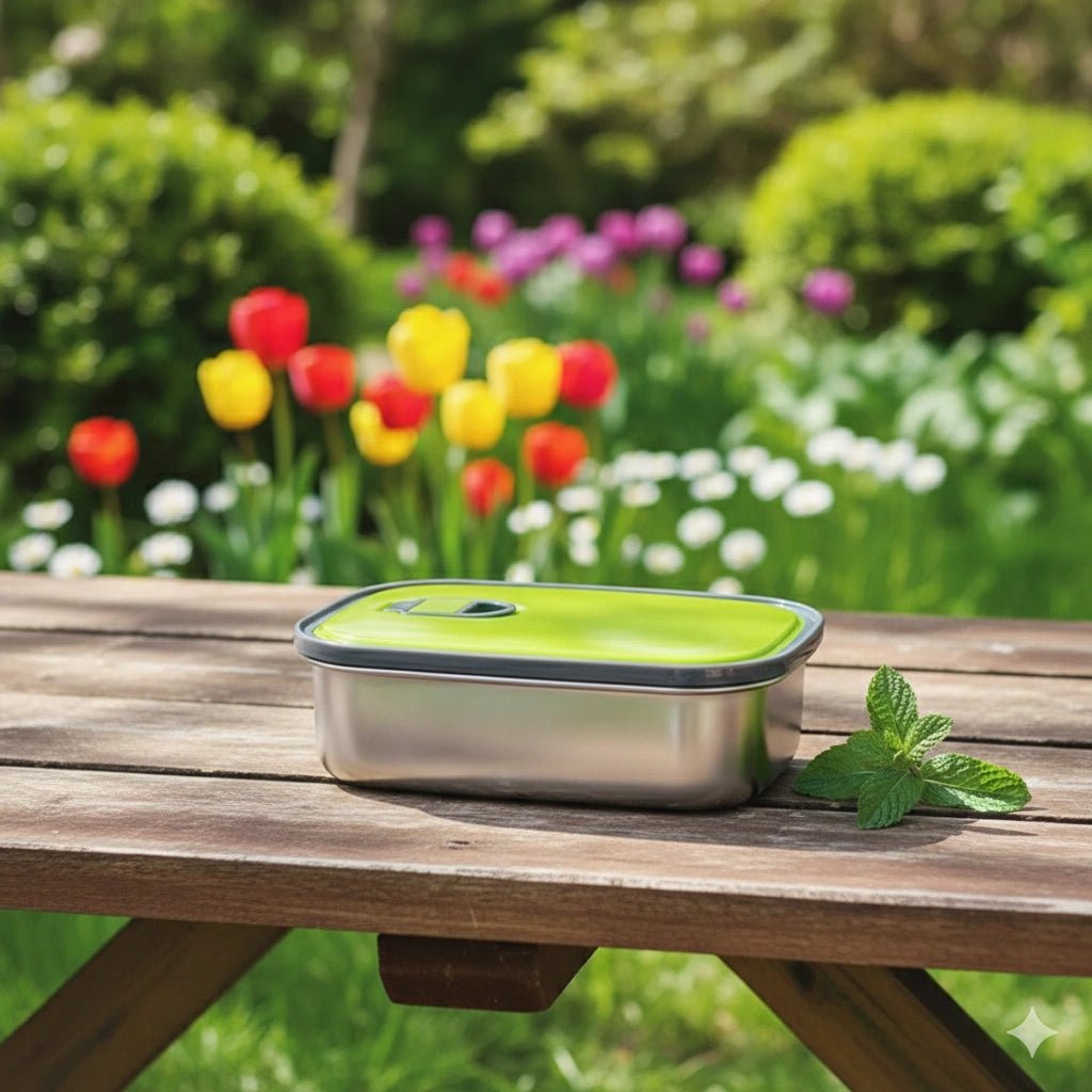 Homio Rectangular Stainless Steel Lunch Box - KT Bazar BD Shop