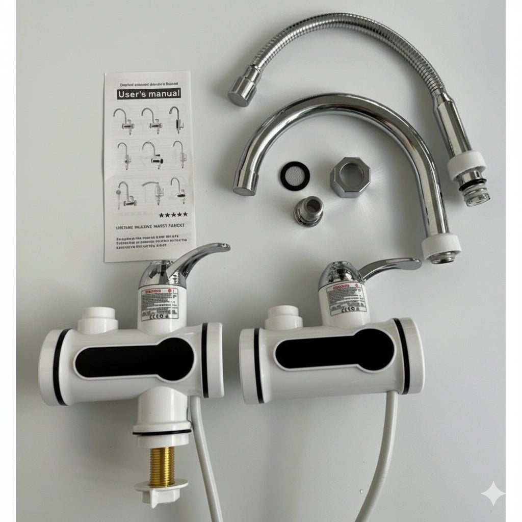 Instant Hot Water Heater Tap with LED Display & Shower – 3000W - KT Bazar BD Shop