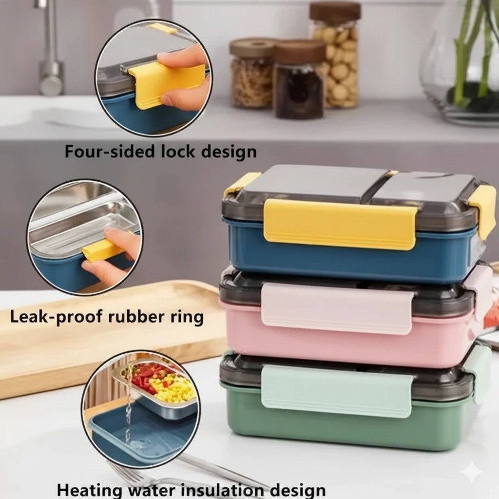 Insulated Stainless Steel Lunch/Tiffin Box - KT Bazar BD Shop