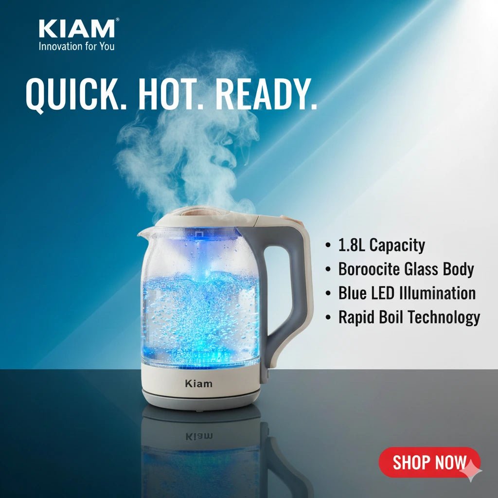 Kiam Electric Kettle BL002 Automatically Turns Off (1.8 L) - KT Bazar BD Shop