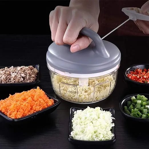 Manual Pull Food Chopper – Rope Mechanism Food Processor for Vegetables & Nuts - KT Bazar BD Shop