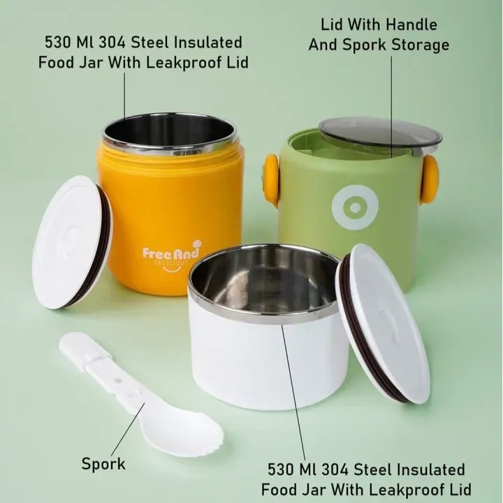 MENIBENTO Stainless Steel 2 Layer Lunch Box - KT Bazar BD Shop