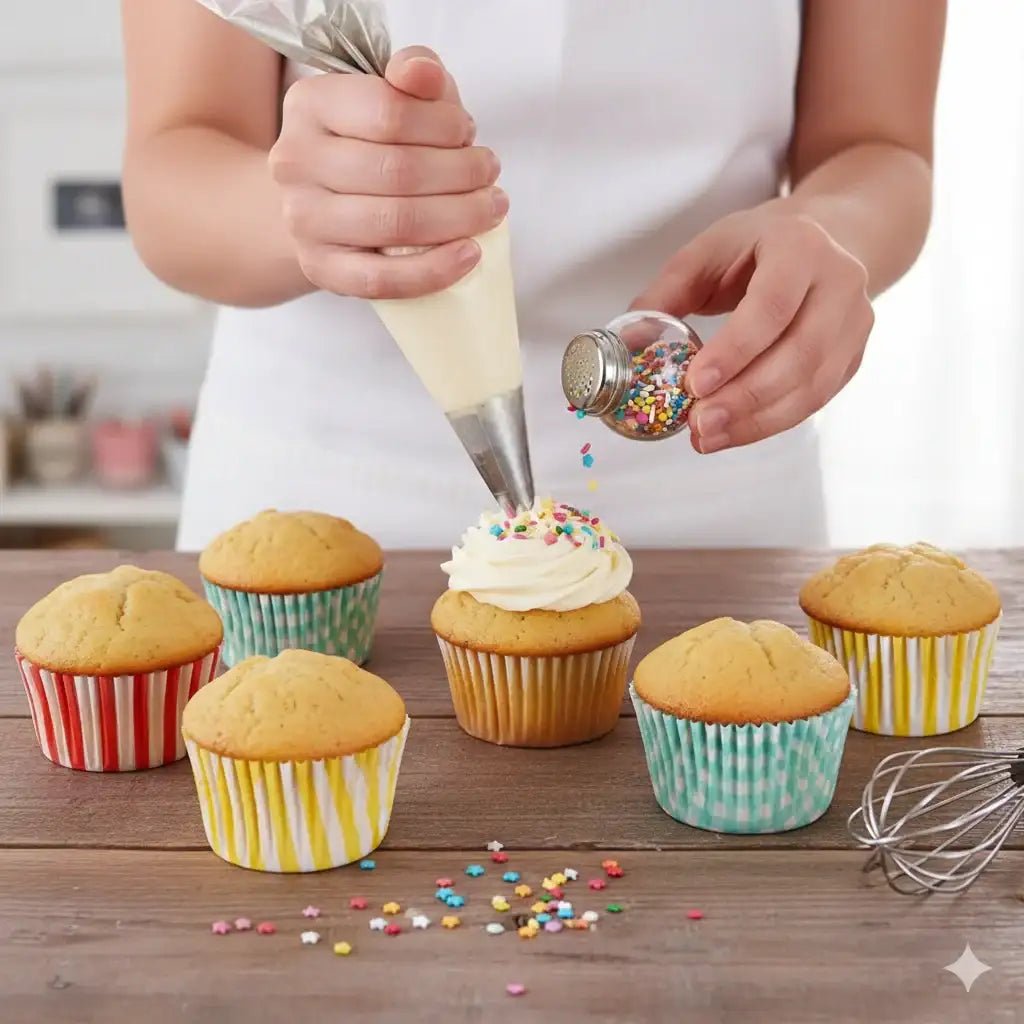 Mini Paper Cupcake Liners – Assorted Muffin Baking Cups (24pcs) - KT Bazar BD Shop