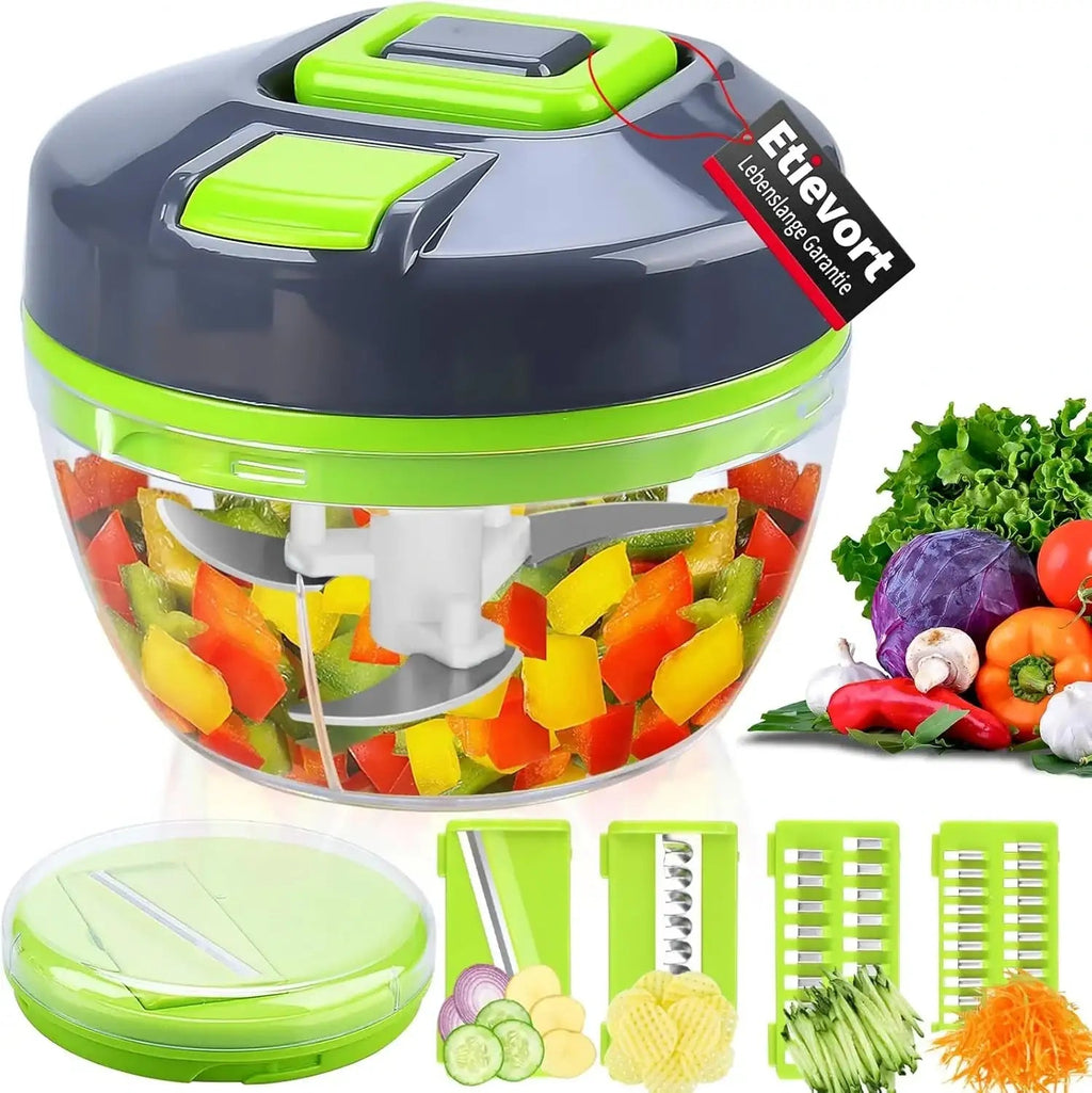 Multi Functional Vegetable Cutter with 4 Interchangeable Blades - KT Bazar BD Shop
