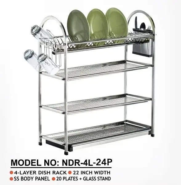 SKB Dish Drying Rack Stainless Steel Sus 304 Food Grade with knife set