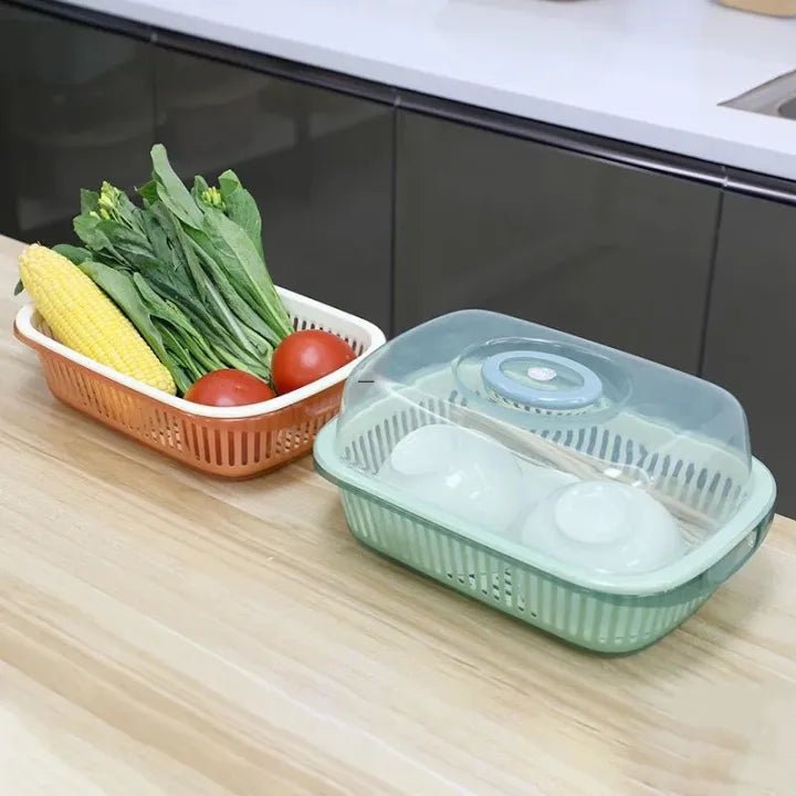 Plastic Dish Drainer Rack with Transparent Lid – Kitchen Storage Holder - KT Bazar BD Shop