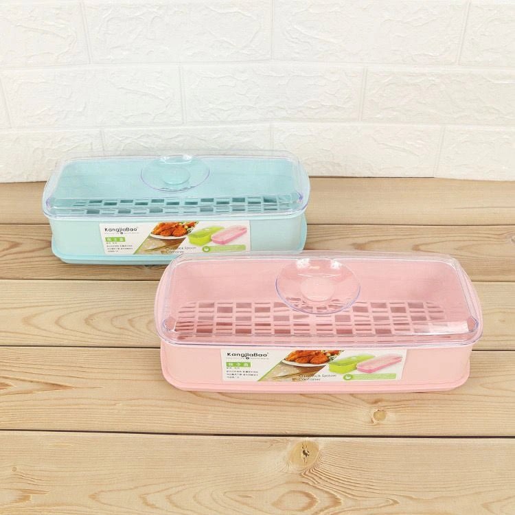 Plastic Wall Mounted Kitchen Utensil Storage Organizer - KT Bazar BD Shop