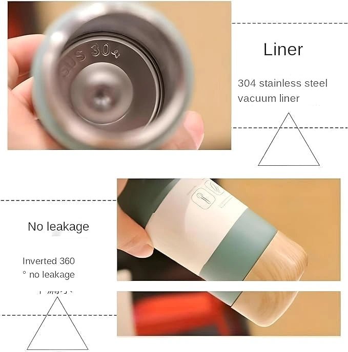 Portable Pocket Vacuum Bottles Mini Coffee Mug 150ml and 250ml 304 Stainless Steel - KT Bazar BD Shop