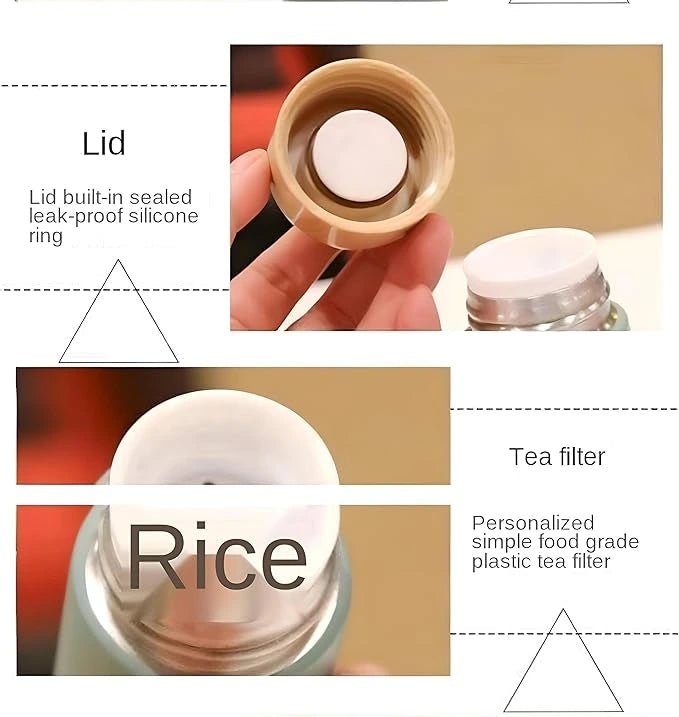 Portable Pocket Vacuum Bottles Mini Coffee Mug 150ml and 250ml 304 Stainless Steel - KT Bazar BD Shop