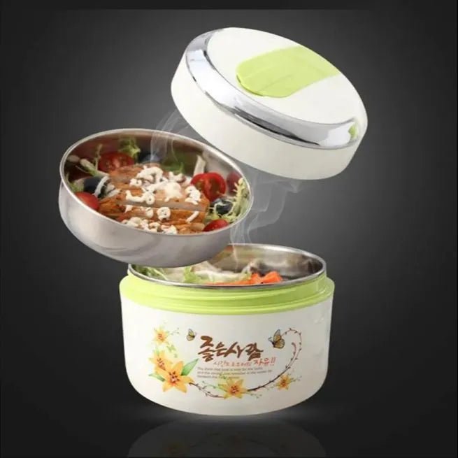 QQ 2 LAYER STAINLESS STEEL LUNCH BOX 800 ML - KT Bazar BD Shop