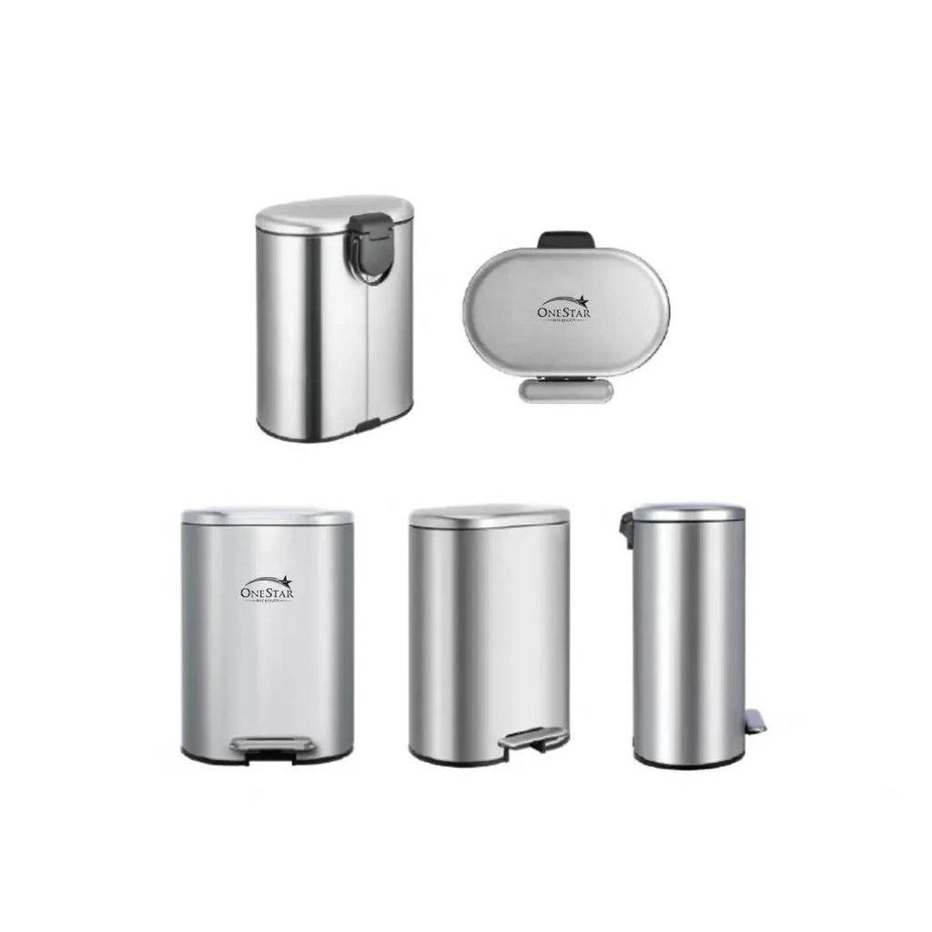 Round - Rect. Stainless Steel Pedal Bin 6/12 Litre - KT Bazar BD Shop