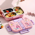 Cute 3-Section Children's Lunch Box + Spoon - Leak-Proof School Lunch Box