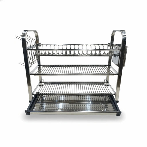 SKB Dish Drying Rack Stainless Steel Sus 304 Food Grade with knife set