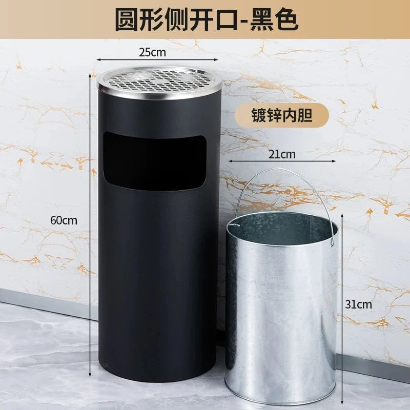 Smoke steel ash tray dustbin