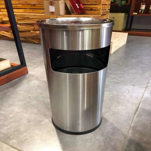 Smoke steel ash tray dustbin
