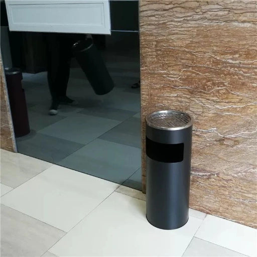 Smoke steel ash tray dustbin