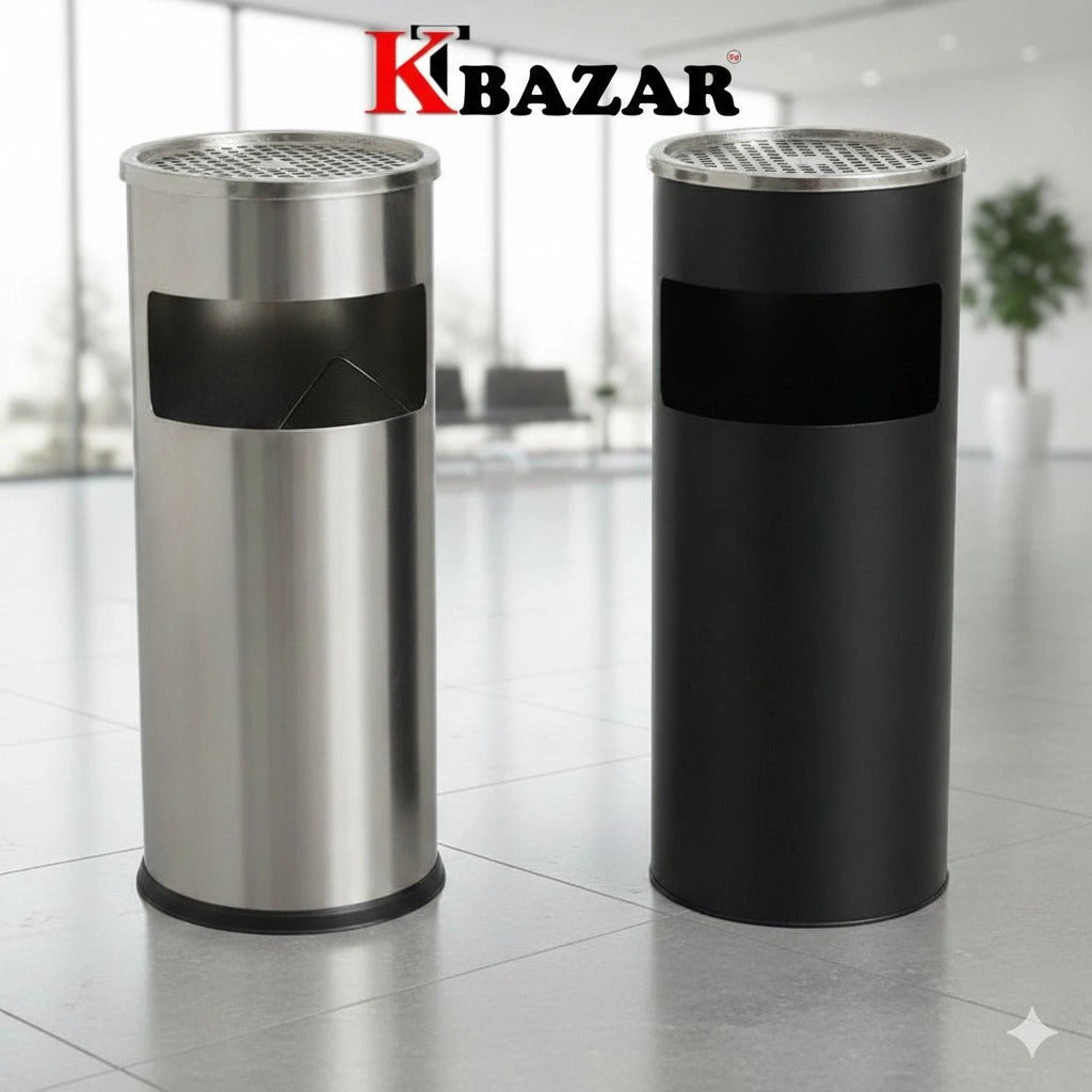 Smoke steel ash tray dustbin
