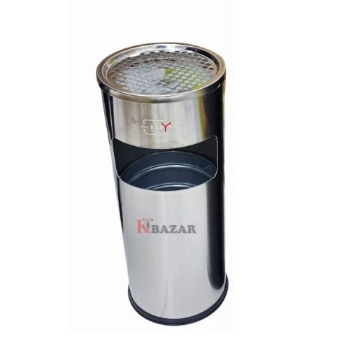 Smoke steel ash tray dustbin - KT Bazar BD Shop