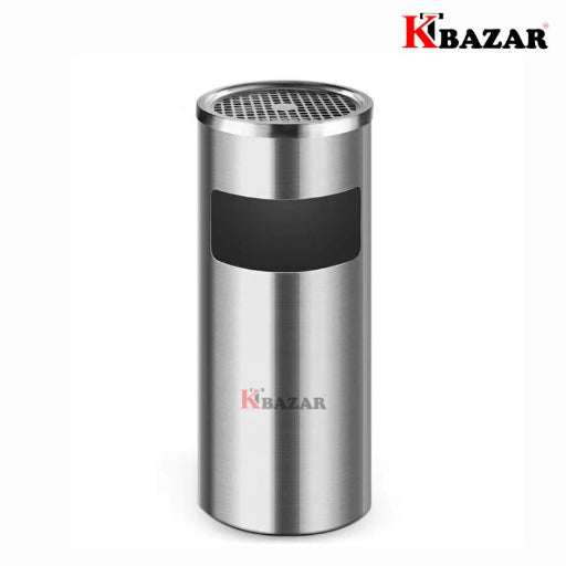 Smoke steel ash tray dustbin - KT Bazar BD Shop