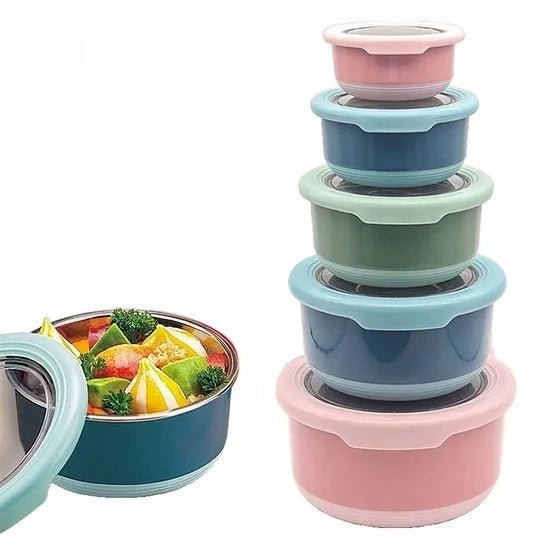 Stainless Steel Bento Lunch Container – Leakproof, Sealed & Durable Round box - KT Bazar BD Shop