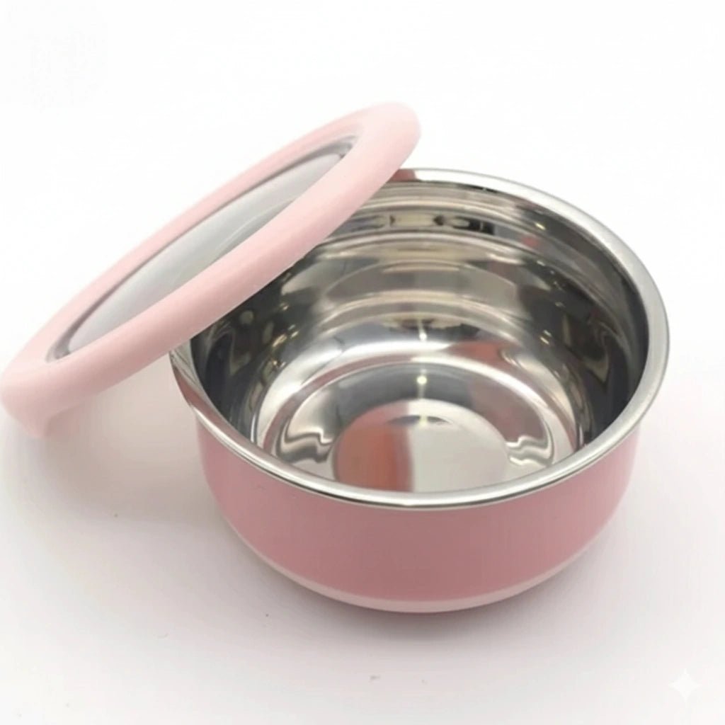 Stainless Steel Bento Lunch Container – Leakproof, Sealed & Durable Round box - KT Bazar BD Shop