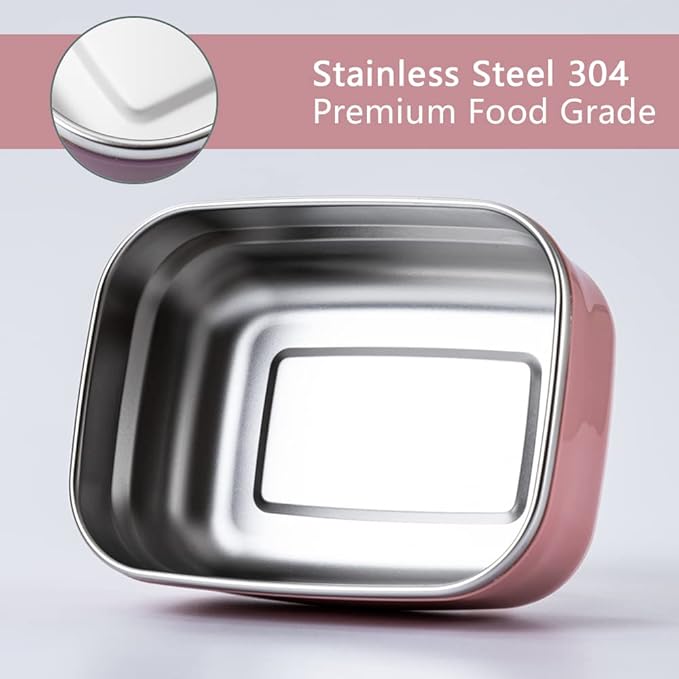 Stainless Steel Bento Lunch Container – Leakproof, Sealed & Durable Square Box - KT Bazar BD Shop