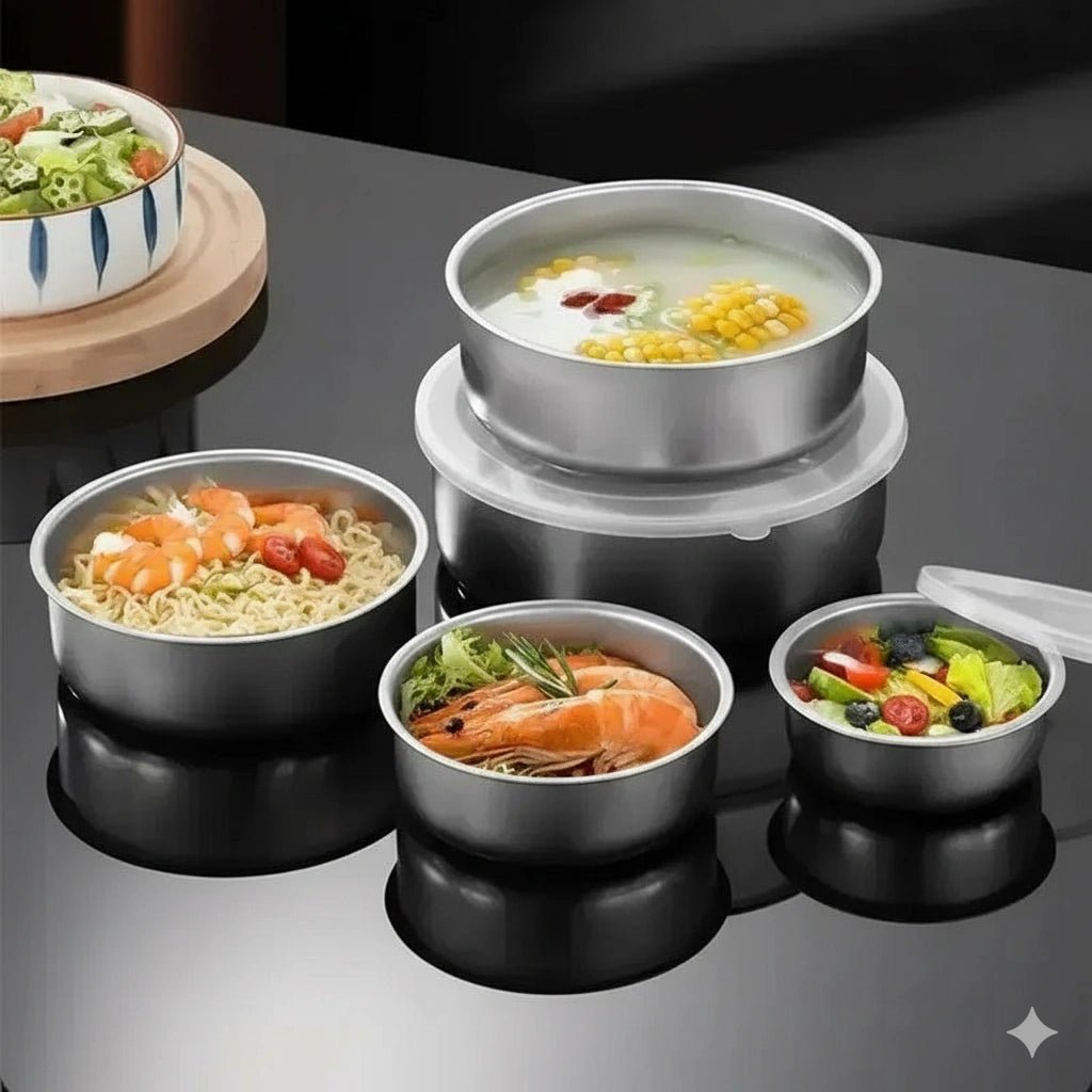 Stainless Steel Food Box 5 in 1 - KT Bazar BD Shop
