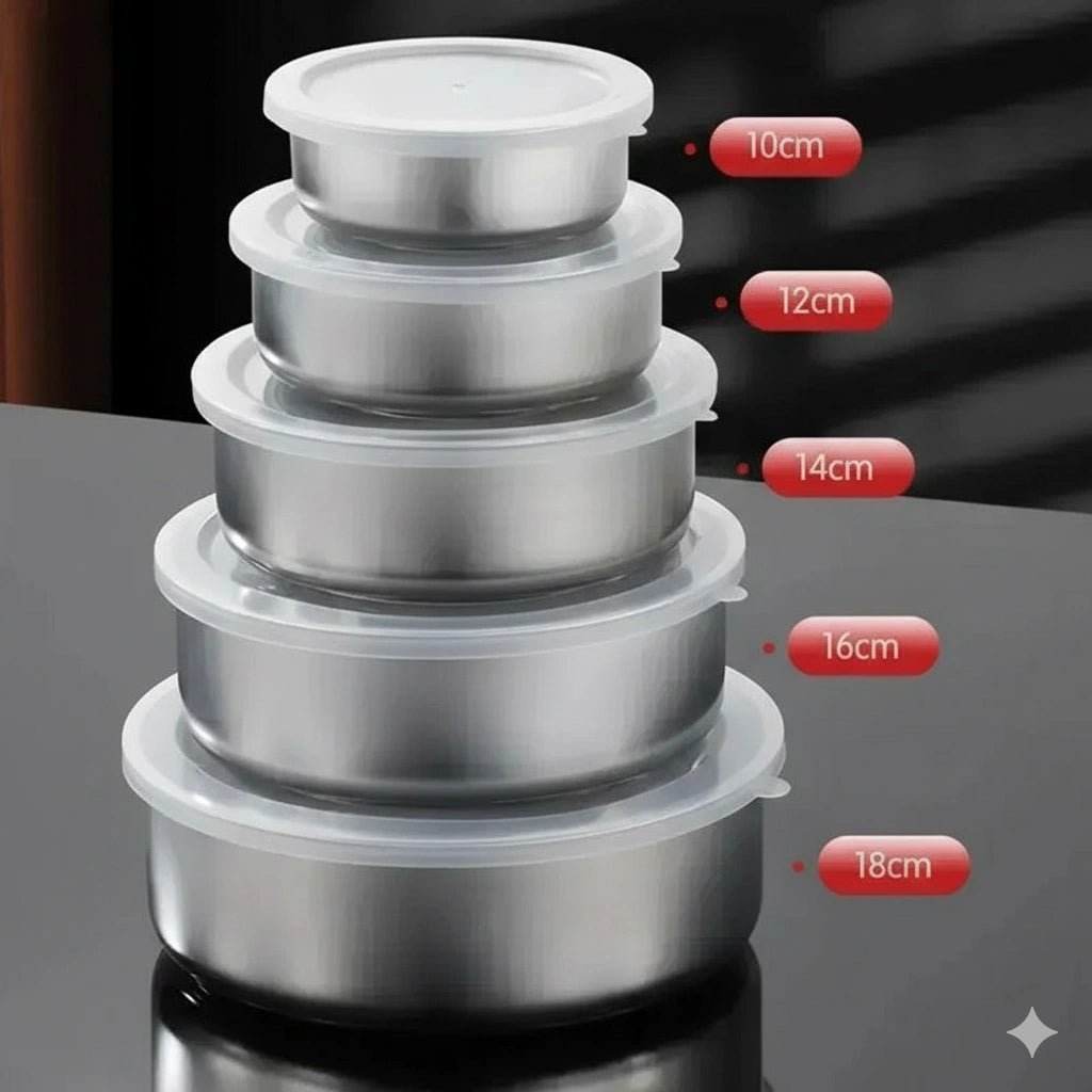 Stainless Steel Food Box 5 in 1 - KT Bazar BD Shop