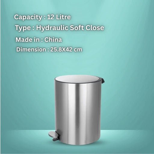 Stainless Steel Pedal Bin Round - KT Bazar BD Shop