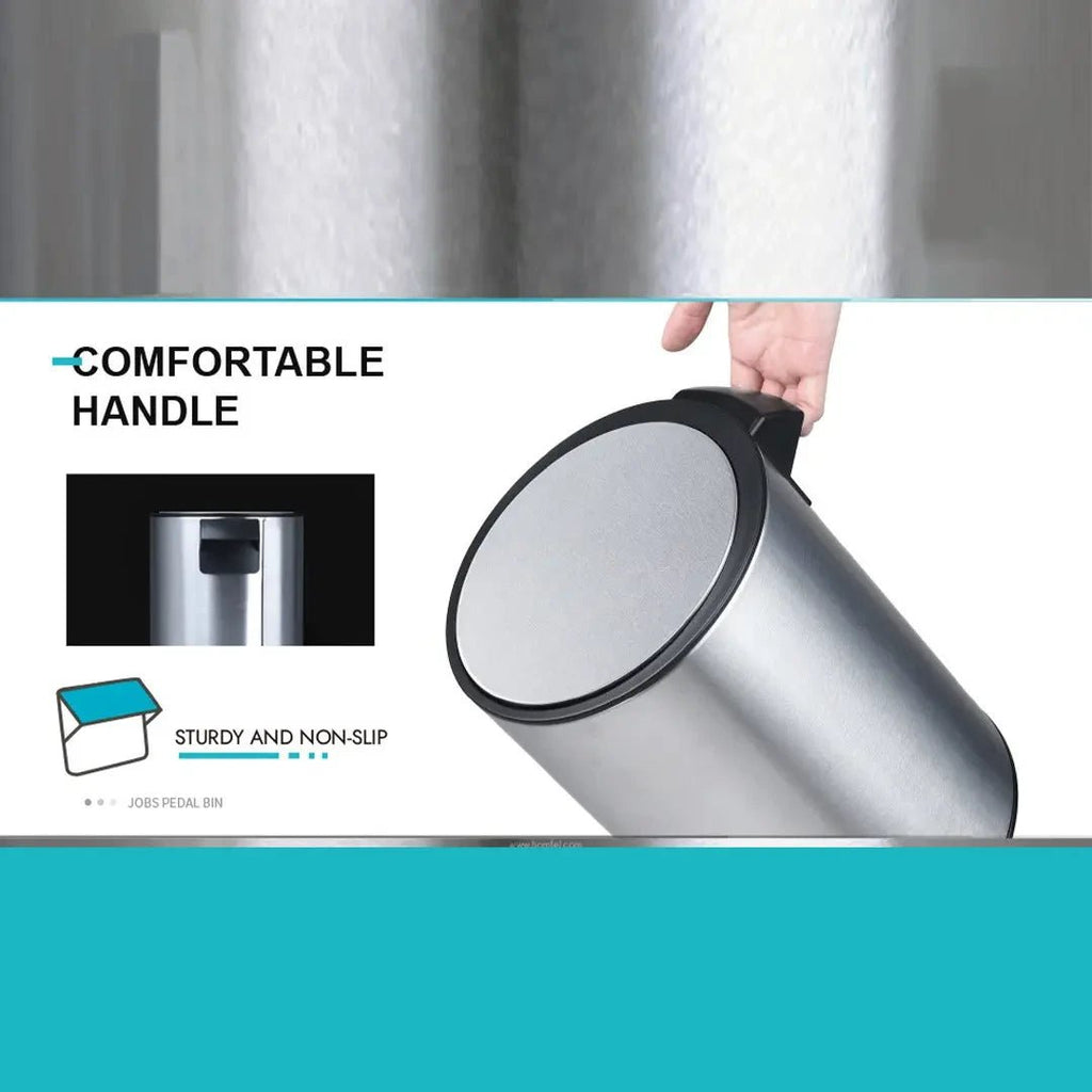 Stainless Steel Pedal Bin Round - KT Bazar BD Shop