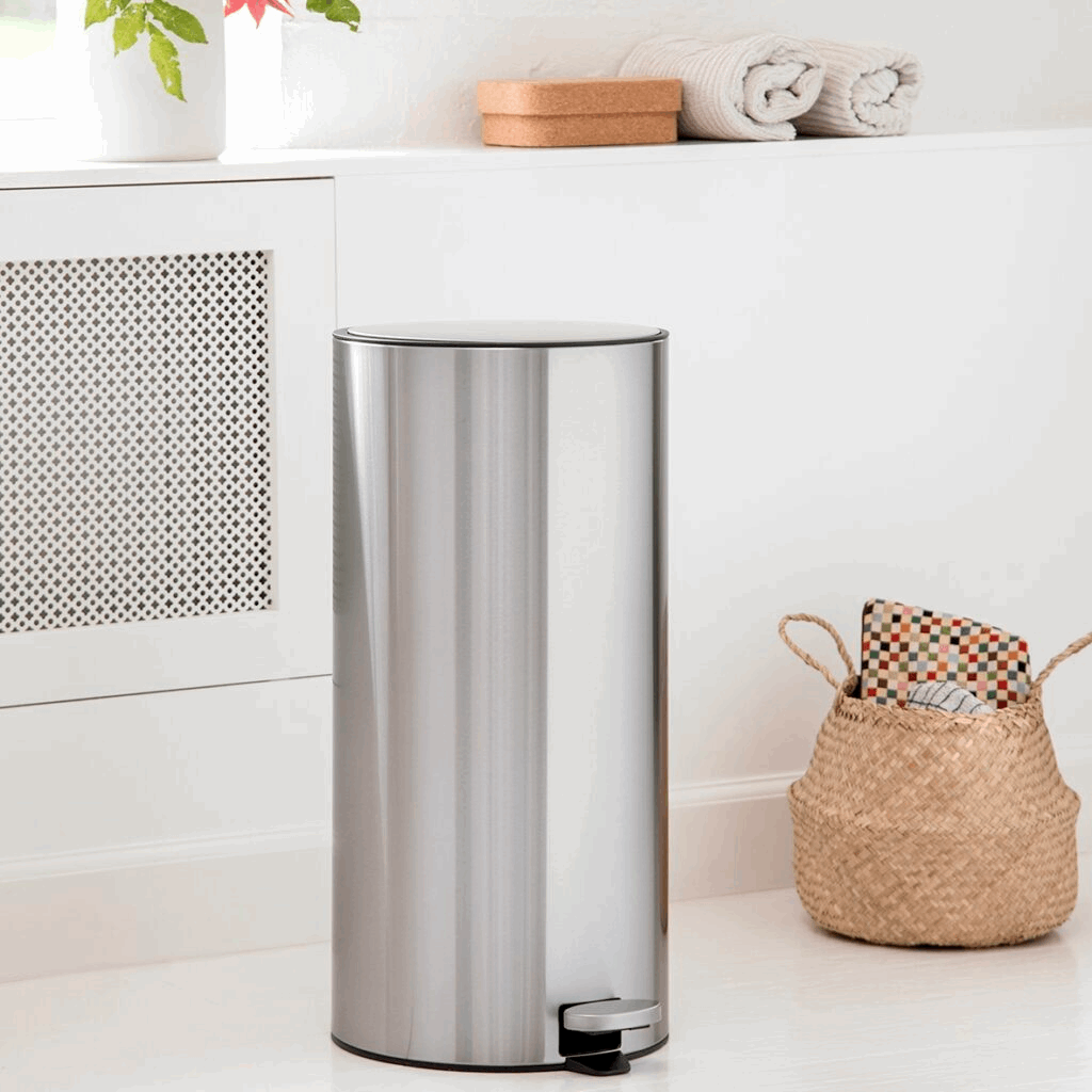 Stainless Steel Pedal Bin Round - KT Bazar BD Shop