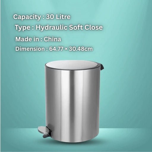Stainless Steel Pedal Bin Round - KT Bazar BD Shop