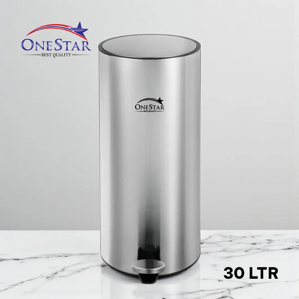 Stainless Steel Pedal Bin Round - KT Bazar BD Shop