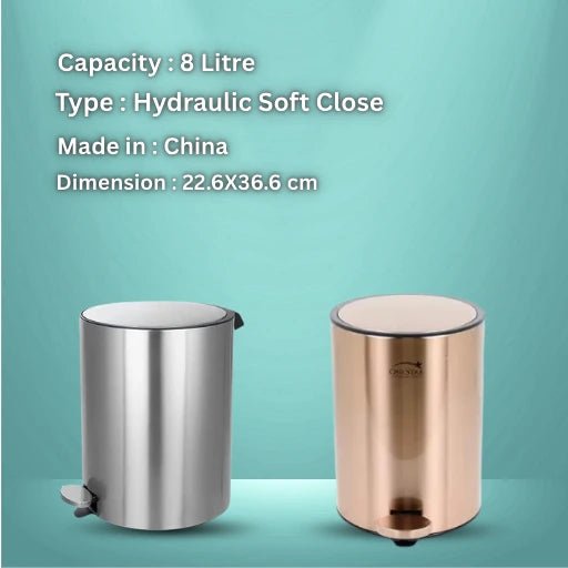 Stainless Steel Pedal Bin Round - KT Bazar BD Shop