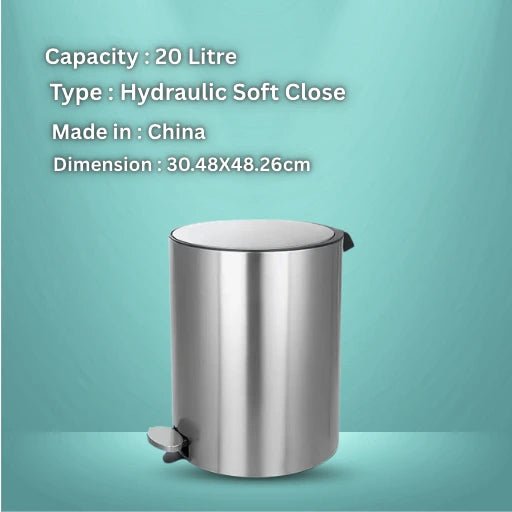 Stainless Steel Pedal Bin Round - KT Bazar BD Shop