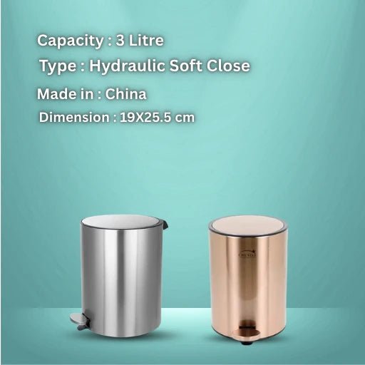 Stainless Steel Pedal Bin Round - KT Bazar BD Shop
