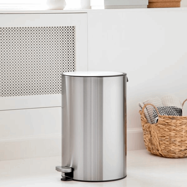 Stainless Steel Pedal Bin Round - KT Bazar BD Shop