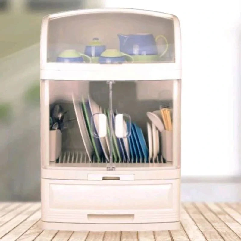 Two Layers Dish Storage Rack | Modern Kitchen Organizer