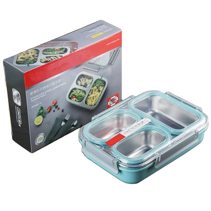 TEDEMEI 3 Containers Lunch Box (1200 ml) 3 Containers Lunch Box - KT Bazar BD Shop