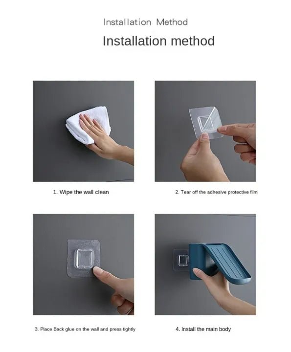 Toothbrush & Soap Storage Rack – Suction Cup Bathroom Organizer - KT Bazar BD Shop