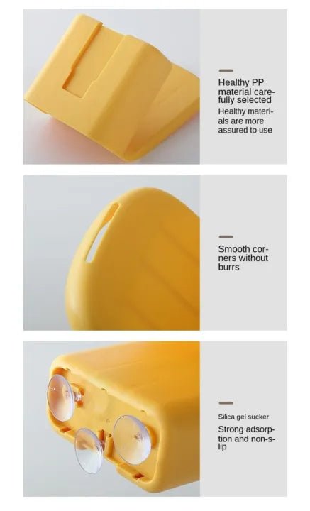 Toothbrush & Soap Storage Rack – Suction Cup Bathroom Organizer - KT Bazar BD Shop