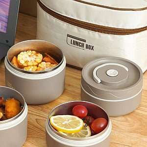 Vacuum Insulated 3 - Layer Stainless Steel Lunch Box - KT Bazar BD Shop