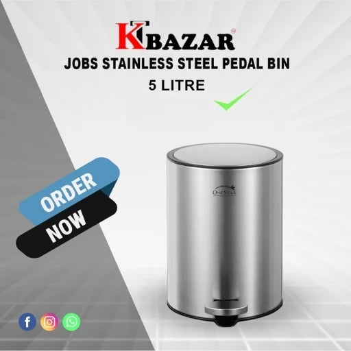 Stainless Steel Pedal Bin Round
