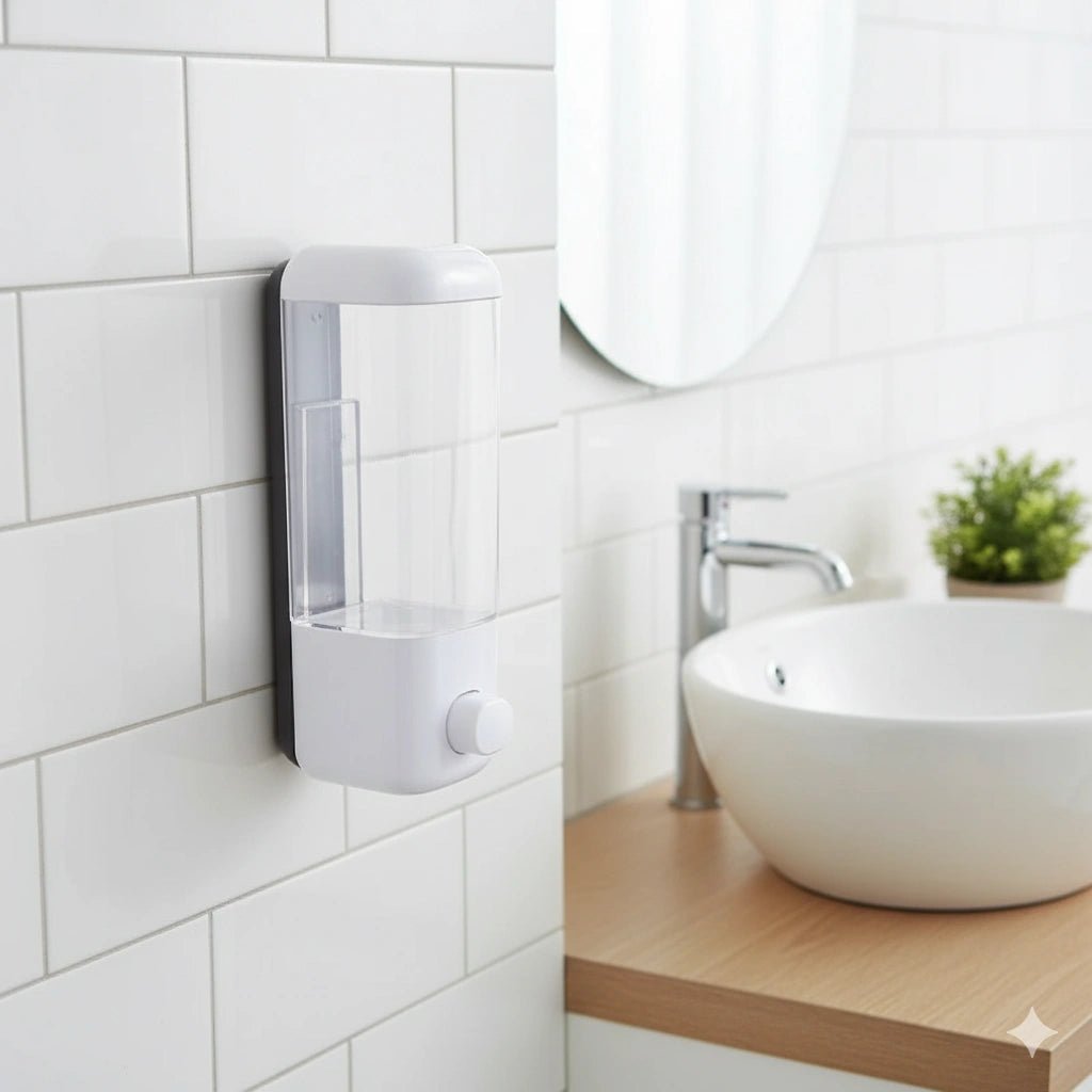 Wall - Mounted Soap Dispenser – Easy - Clean, Refillable, Lightweight & Durable Design - KT Bazar BD Shop